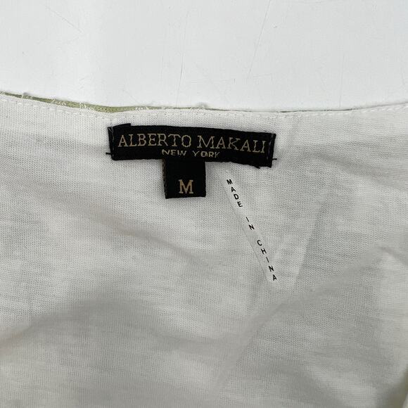 Alberto Makali Green Sleeveless Dress Asymmetrical Handkerchief Mesh Hem - Picture 3 of 7